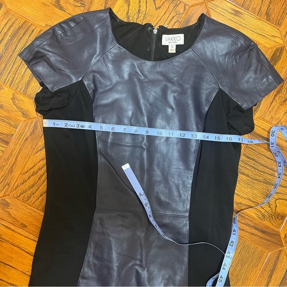 💖 3 for $20 ✅/ Vakko Black Leather Dress - Picture 6 of 8